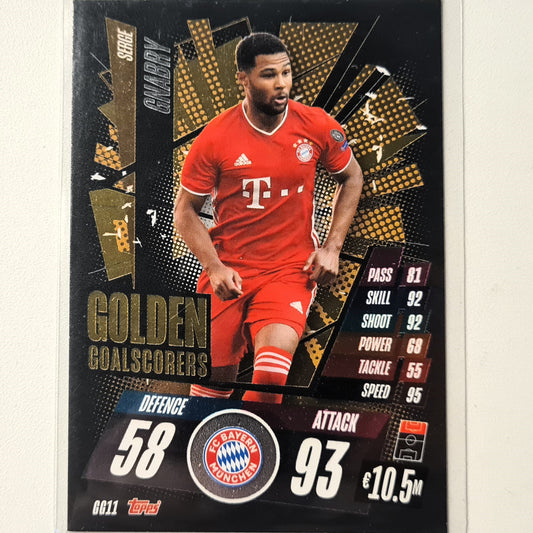 Serge Gnabry 2020-21 Topps Match Attax Golden goalscorers  GG11 Soccer Football Bayern Munich  good Sleeved