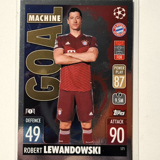 Robert Lewandowski 2021-22 Topps Match Attax Goal Machine #171 Soccer Football  Bayern Munich Munchen Very good Sleeved