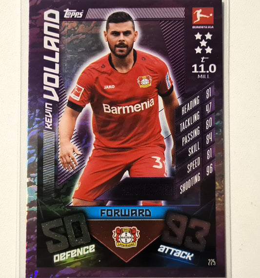 Kevin Volland 2019-20 Topps Match Attax Man of the Match #225 Fußball Fußball Bayer Leverkusen Sehr gute Ärmel