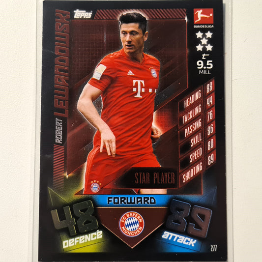 Robert Lewandowski 2019-20 Topps Match Attax #277 Fußball Fußball Bayern München gutärmelig