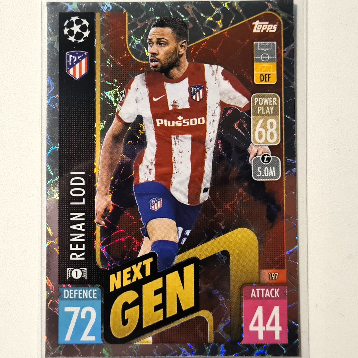 Renan Lodi 2021-22 Topps Match Attax next gen #197 Football Soccer Atletico Madrid Good Sleeved