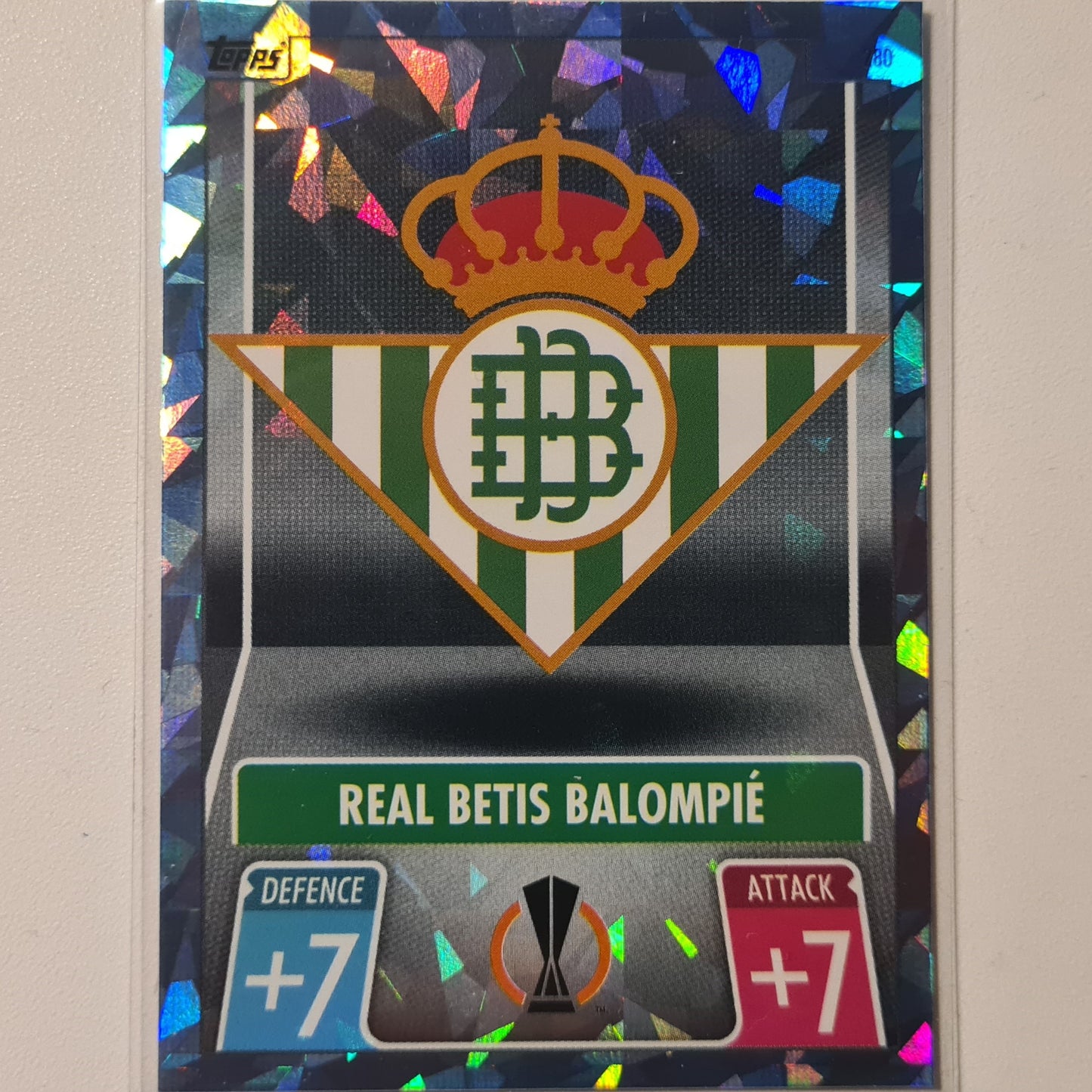 Real Betis Balompie 2021-22 Topps Match Attax Crystal #280 NBA Basketball Real Betis Excellent Sleeved