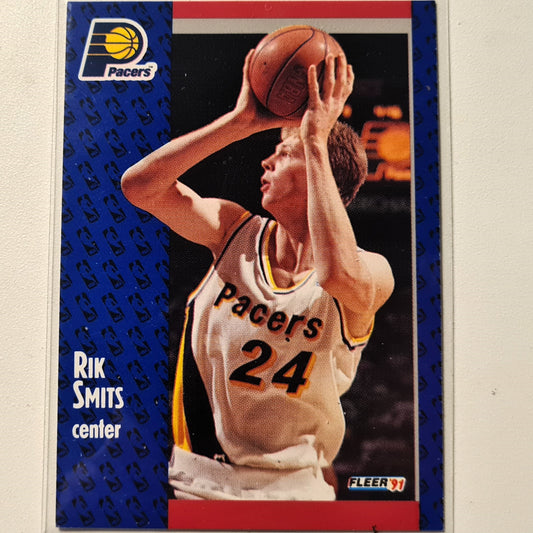 Rik Smits 1991 Fleer 91 #86 NBA Basketball Indiana Pacers Sehr gut – ausgezeichnete Ärmel