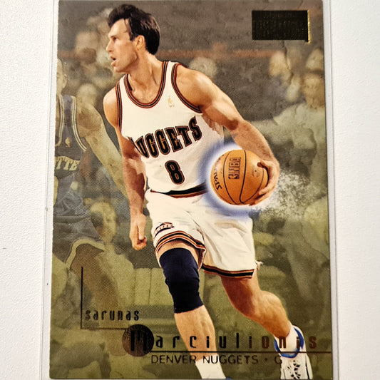 Sarunas Marciulionis Skybox Premium #149 NBA Basketball Denver Nuggets Ausgezeichnete Ärmel