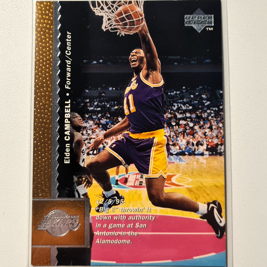 Elden Campbell 1996 Fleer Upper-Deck #60 NBA Basketball LA Lakers Very good Sleeved