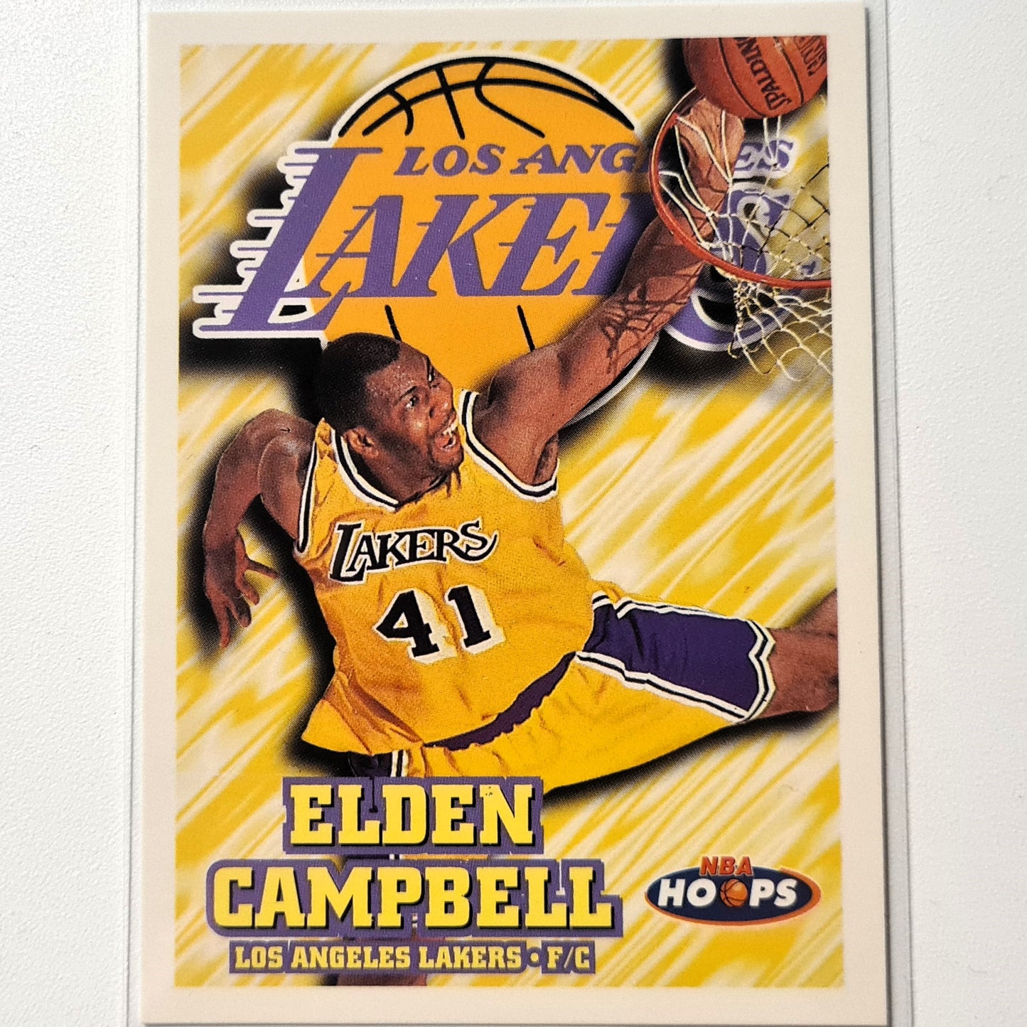 Elden Campbell 1998 Skybox NBA Hoops #80 NBA Basketball LA Lakers Excellent Sleeved