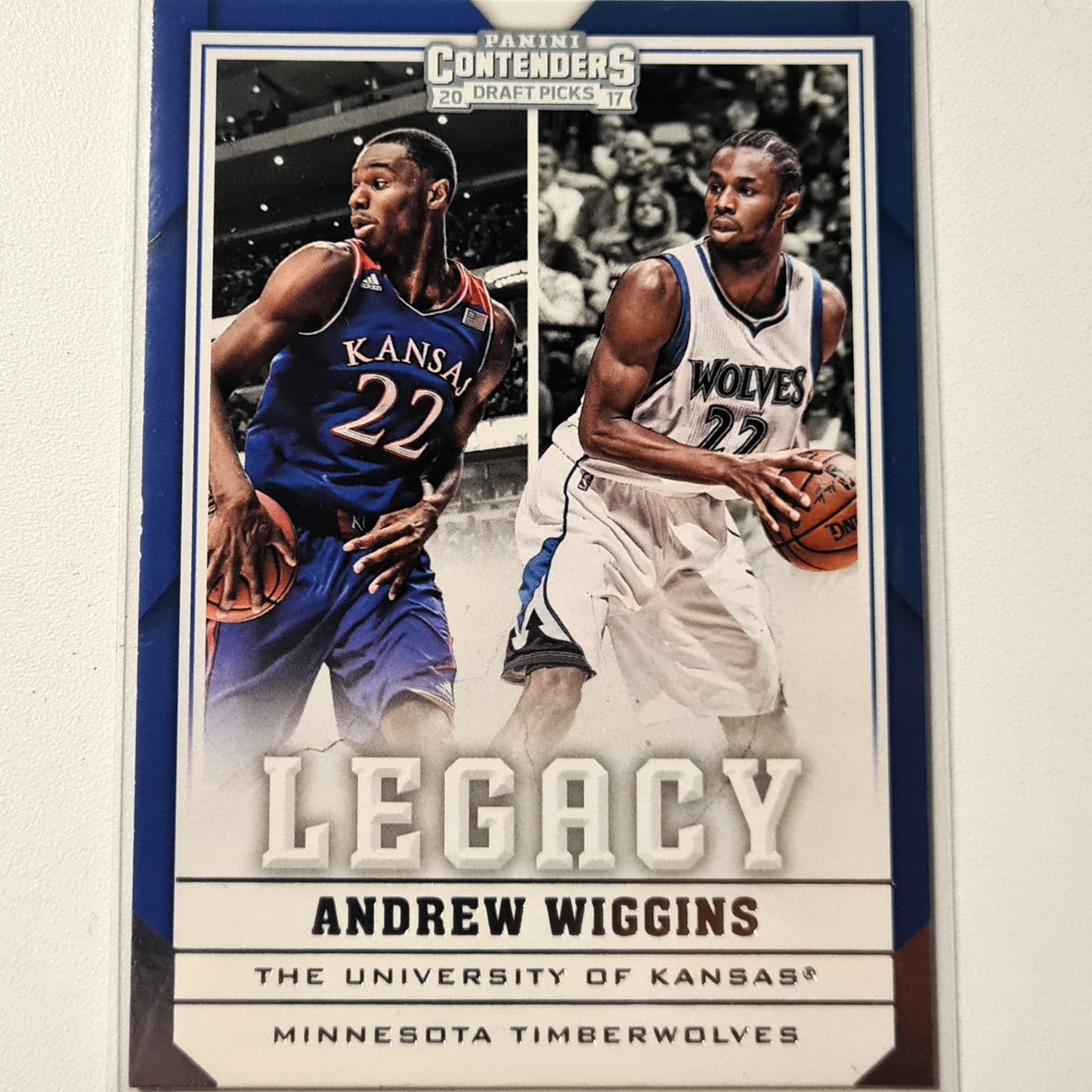 Andrew Wiggins 2017 Panini Contenders #1 NBA Basketball Minnesota Timberwolves Very good-Excellent Sleeved