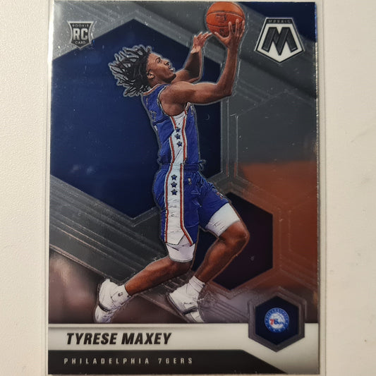 Tyrese Maxey 2020-21 Panini Mosaic  RC Card #203 NBA Basketball Philadelphia 76ers Mint sleeved