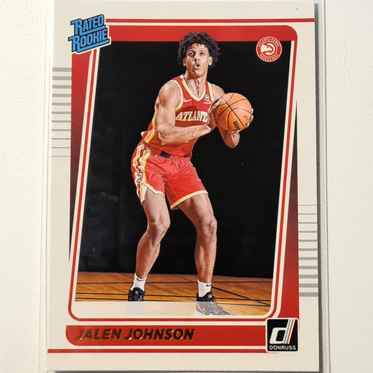 Jalen Johnson 2021-22 Panini Donruss Rated Rookie RC  #231 NBA Basketball Atlanta Hawks Excellent-Mint Sleeved