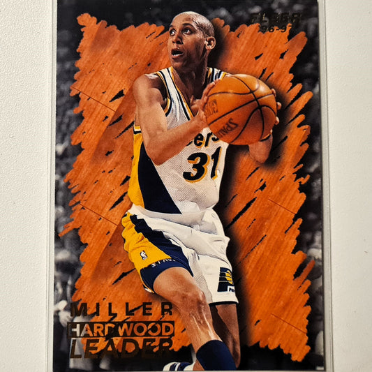 Reggie Miller 1996 Fleer 96-97 Hardwood Leader #130 NBA Basketball Indiana Pacers ausgezeichnet-mint Sleeved