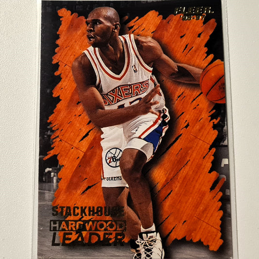 Jerry Stackhouse 1996 Fleer 96-97 Hardwood Leader #139 NBA Basketball Philadelphia 76ers excellent-mint Sleeved