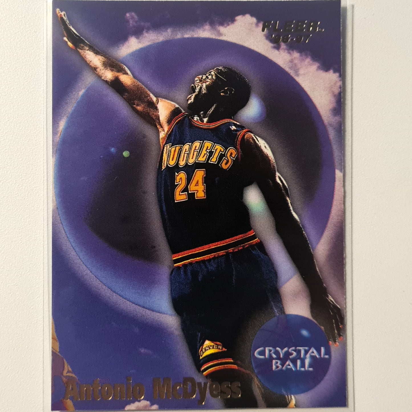 Antonio McDyess 1997 Fleer 96-97 Crystal ball  #273 NBA Basketball Denver Nuggets Excellent Sleeved