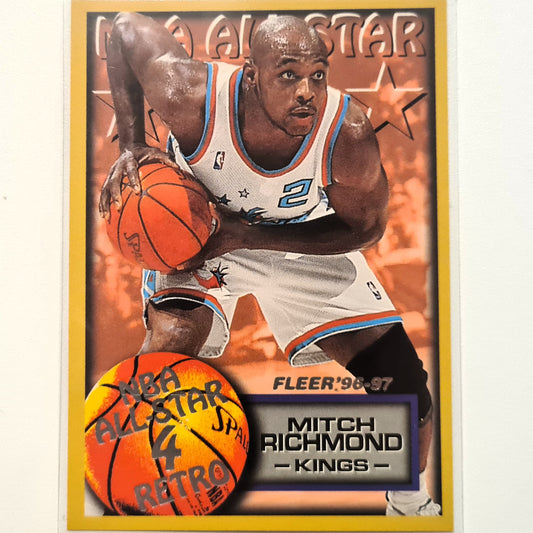 Mitch Richmond 1997 Fleer 96-97 NBA ALL-STAR 4 Retro #290 NBA Basketball Sacramento Kings Hervorragende Minzeärmel