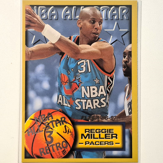 Reggie Miller 1997 Fleer 96-97 NBA ALL-STAR 3 Retro #291 NBA Basketball Indiana Pacers Ausgezeichneter Mintärmel