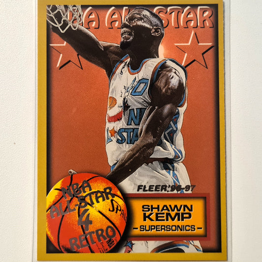 Shawn Kemp 1997 Fleer 96-97 NBA ALL-STAR 4 Retro #288 NBA Basketball Seattle Supersonics Excellent-mint Sleeved