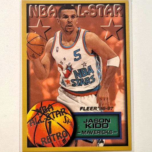 Jason Kidd 1997 Fleer 96-97 NBA ALL-STAR 1 Retro #298 NBA Basketball Dallas Mavericks Excellent-mint Sleeved