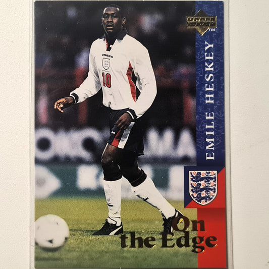 Emile Heskey Rookie RC 1997 Upper Deck England Soccer on the edge #69 England World cup Good sleeved