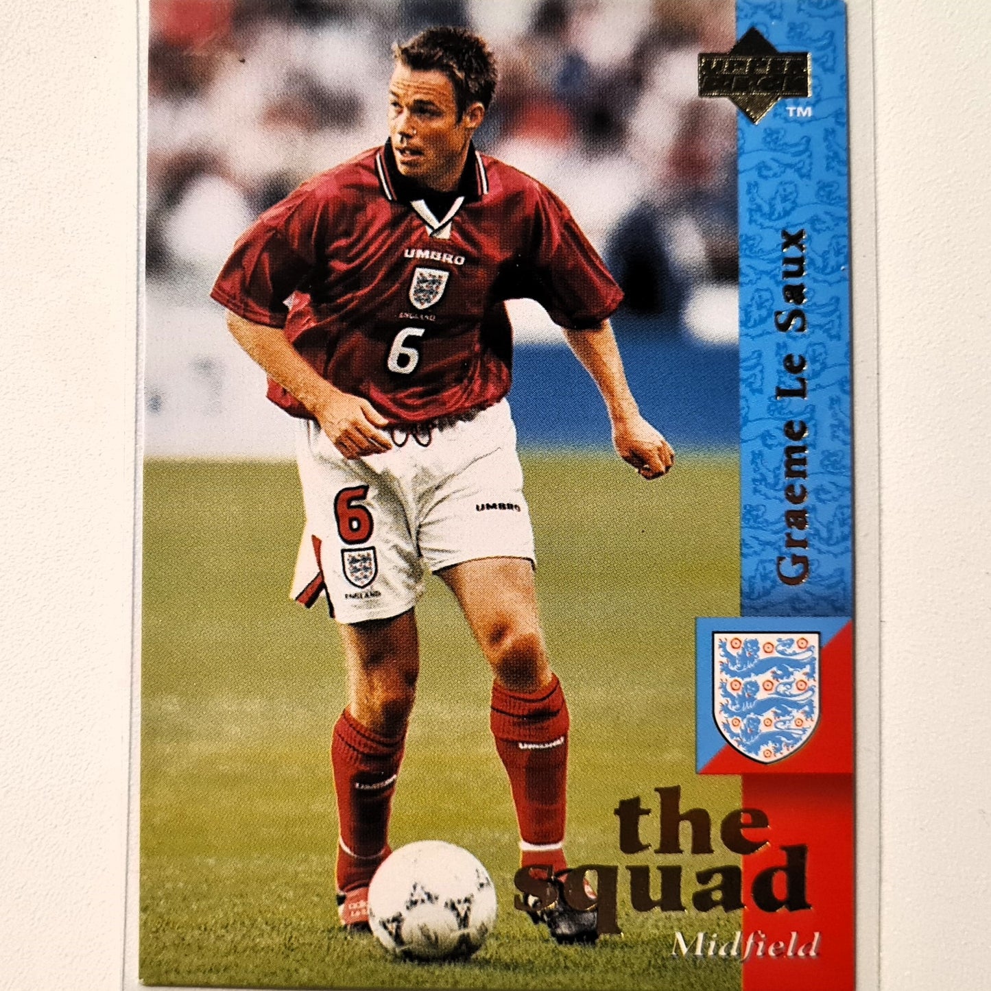 Graeme Lea Saux 1997 Upper Deck England Soccer The squad  #19 England World cup Good-Very good sleeved