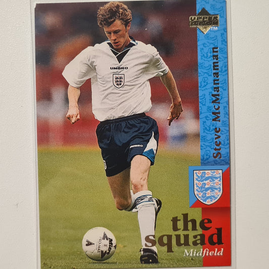 Steve McManaman 1997 Upper Deck England Soccer The Squad  #14 England World cup Fair-Good sleeved