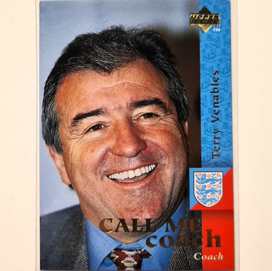 Terry Venables 1997 Upper Deck England Soccer nennen Sie mich Trainer Nr. 7 England Weltmeisterschaft Gutärmelig