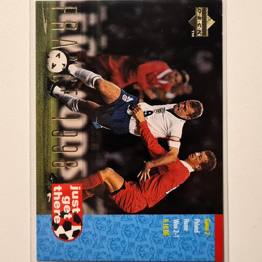 England vs Poland 1997 Upper Deck England France 1998 #40 England World cup Good sleeved