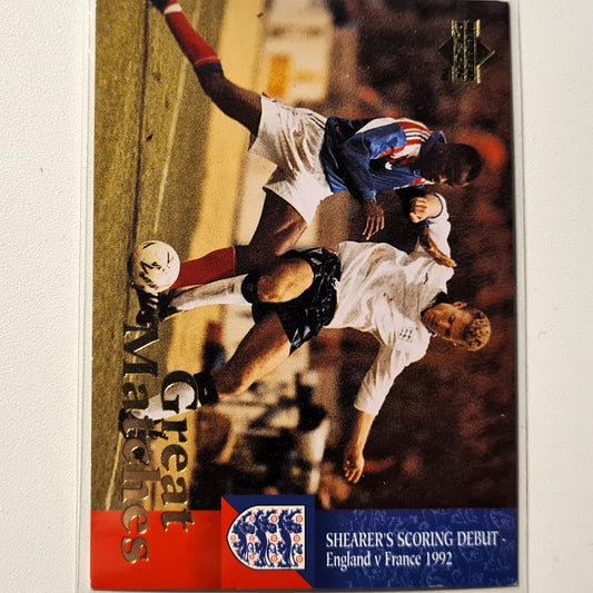 England vs France shearers debut goal 1997 Upper Deck England Great Moment's #48 England World cup Good sleeved