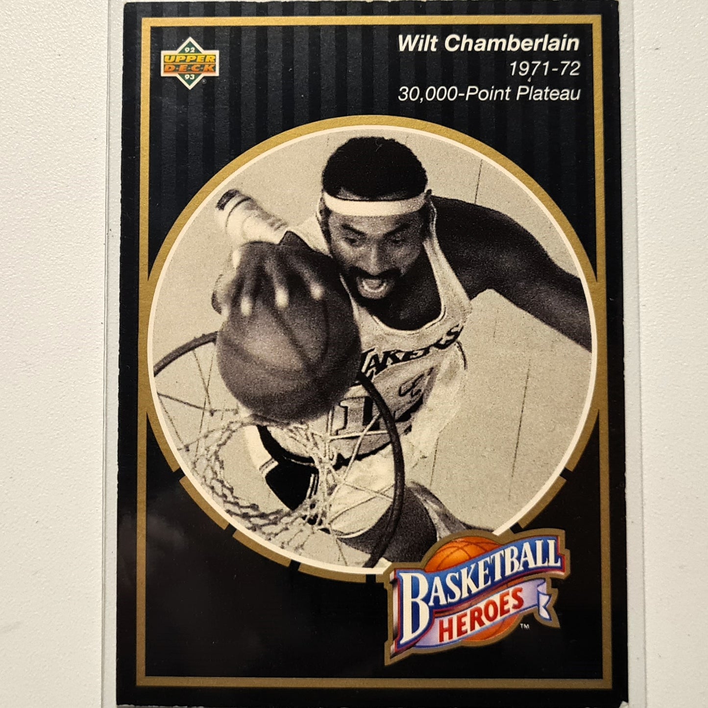 Wilt Chamberlain 1992 Upper-Deck Basketball Heroes 30,000 point plateau 16 of 18 NBA Basketball Philadelphia 76ers Fair/good sleeved