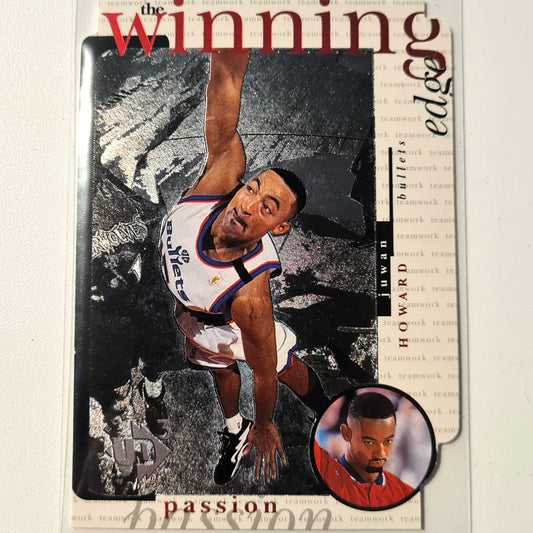 Juwan Howard1997 Upper Deck The Winning Edge die-cut W11 NBA Basketball Houston Rockets Excellent-mint sleeved