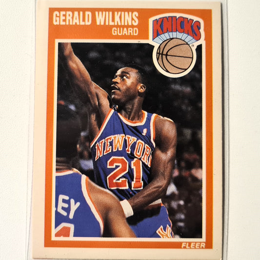 Gerald Wilkins 1989 Fleer #107 NBA Basketball New York Knicks Very good sleeved