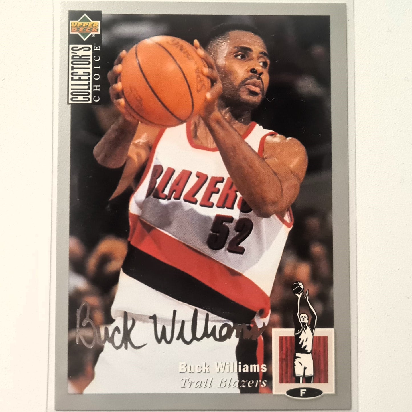 Buck Williams 1994 Upper-Deck seltene silberne Signature Series Collectors Choice #52 NBA Basketball Portland Trail Blazers Hervorragende Ärmel