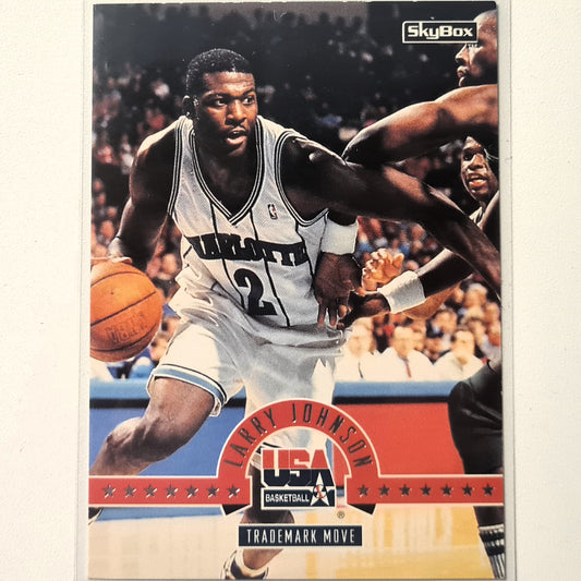 Larry Johnson 1994 Skybox USA Basketball NBA Trademark Move #11 NBA Basketball Charlotte Hornets gutärmelig