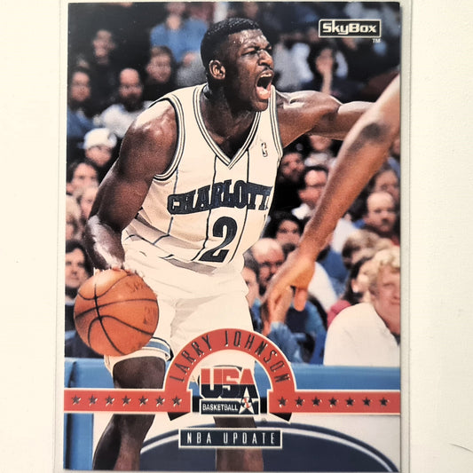Larry Johnson 1994 Skybox USA Basketball NBA Update #10 NBA Basketball Seattle Supersonics Sehr gute Ärmel