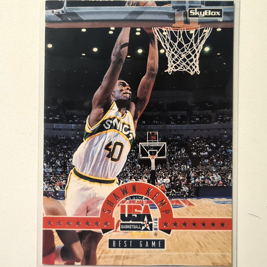 Shawn Kemp 1994 Skybox USA Basketball NBA Best Game #15 NBA Basketball Seattle Supersonics Gute Ärmel