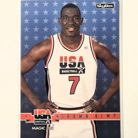Shawn Kemp 1994 Skybox USA Basketball NBA Best Game #18 NBA Basketball Sehr gute/ausgezeichnete Ärmel
