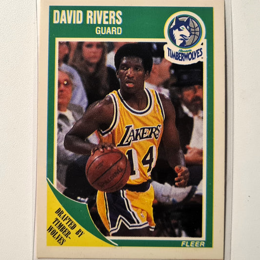 David Rivers 1989 Fleer #94 NBA Basketball LA Lakers Very good sleeved