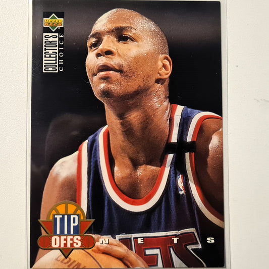 Derrick Coleman 1994 Upper-Deck Tip offs Nets #182 NBA Basketball New Jersey Nets Excellent sleeved