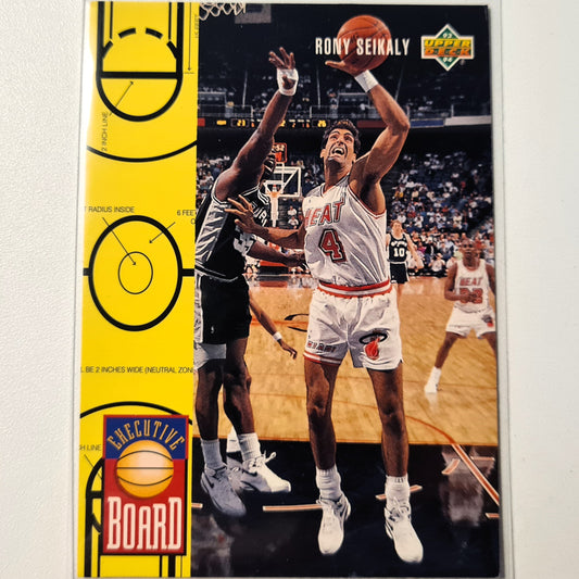 Rony Seikaly 1993 Upper-Deck Executive Board #432 NBA Basketball Miami Heat Good/Very good sleeved