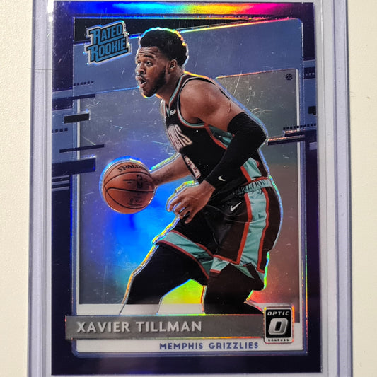 Xavier Tillman 2020-21 Panini Donruss Optic Prizm Rookie RC #185 NBA Basketball Memphis Grizzlies Excellent mint sleeved