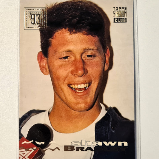 Shawn Bradley 1993 Topps Stadium Club rookie RC Draft pick #82 NBA Basketball Philadelphia 76ers Excellent sleeved