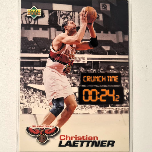 Christian Laettner 1997 Upper-Deck Crunch Time CT12/40 NBA Basketball Atlanta Hawks Good sleeved