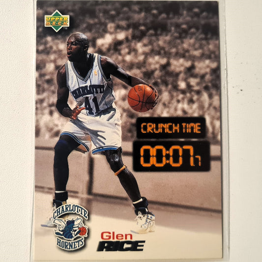 Glen Rice 1997 Upper-Deck Crunch Time CT16/40 NBA Basketball Charlotte Hornets Gute Ärmel