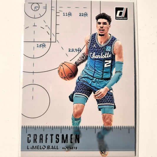 LaMelo Ball 2022-23 Panini Donruss Handwerker fügen #1 NBA Basketball Charlotte Hornets ein. Gute Ärmel