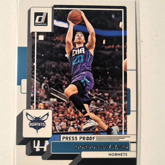 Gordon Hayward 2021-22 Panini Donruss Press Proof #65 NBA Basketball Charlotte Hornets Ausgezeichnet/Mintärmelig