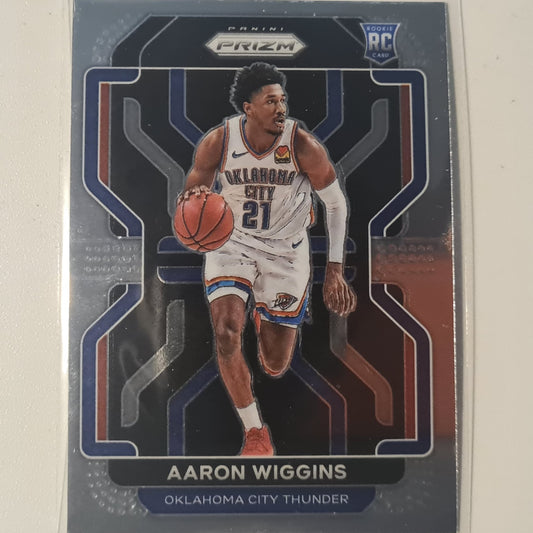 Aaron Wiggins 2021-22 Panini Prizm Rookie RC #286 NBA Basketball Oklahoma City Thunder Excellent/Mint sleeved