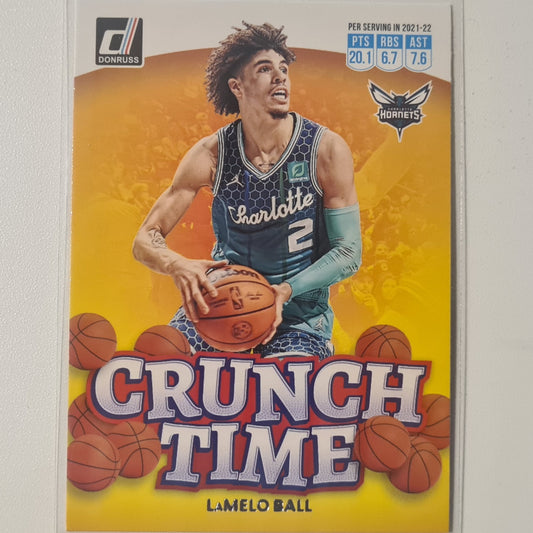 LaMelo Ball 2022-23 Panini Donruss Crunch Time #6 NBA Basketball Charlotte Hornets Ausgezeichnet/Mintärmelig