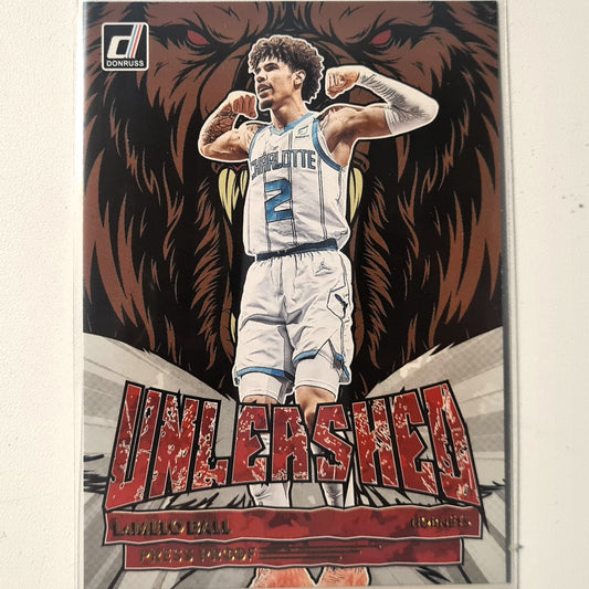 LaMelo Ball 2022-23 Panini Donruss Unleashed Einsatz #9 NBA Basketball Charlotte Hornets Ausgezeichnet/Mintärmelig