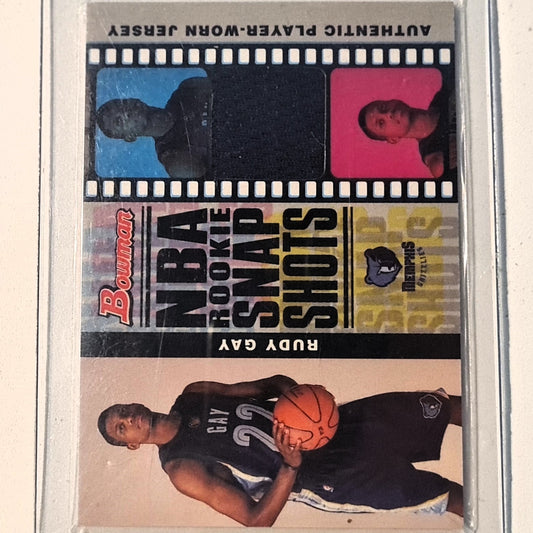 Rudy Gay 2006 Topps Bowman Rookie snap shots RC Patch numbered 161/199 RSR-RG NBA Basketball Memphis Grizzlies very good sleeved