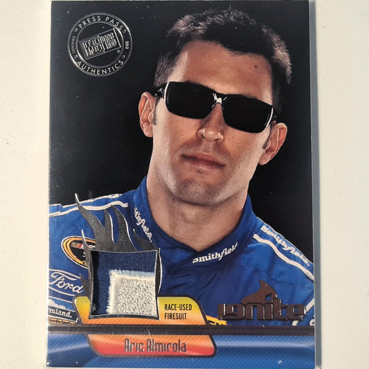 Aric Almirola 2012 Press pass Ignite race used materials patch IM-AA Nascar Motorsports good/very good sleeved