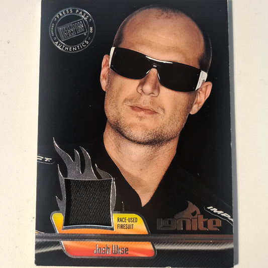 Josh Wise 2012 Press pass Ignite race used materials patch IM-JW Nascar Motorsports good/very good sleeved