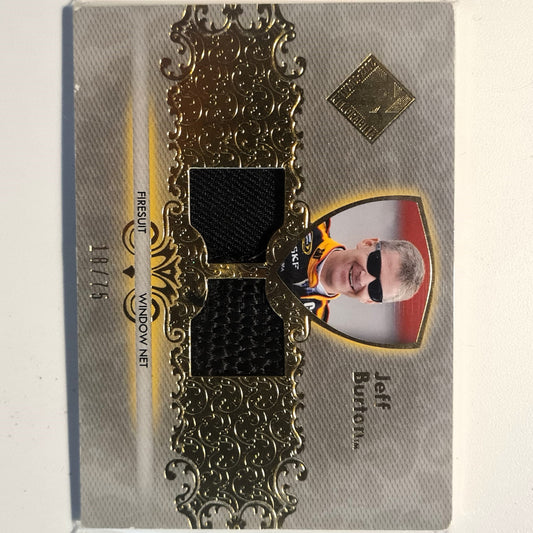 Jeff burton 2012 PRESSPASS Firesuit WINDOW NET NUMBERED 18/75  patch TM-JB Nascar Motorsports good sleeved